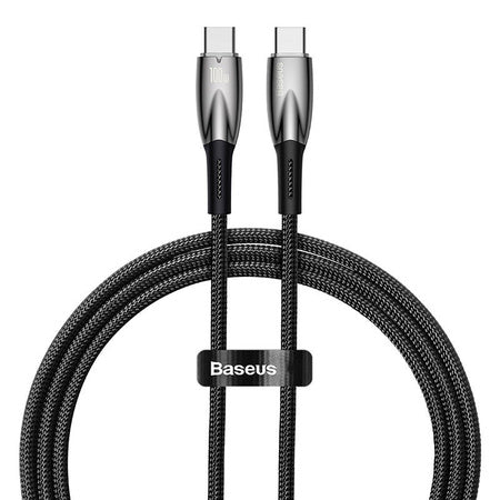 USB-C cable for USB-C Baseus Glimmer Series 100W 1m (Black) - USB-C to USB-C<<<USB cables<<<GSM