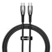 USB-C cable for USB-C Baseus Glimmer Series 100W 1m (Black) - USB-C to USB-C<<<USB cables<<<GSM