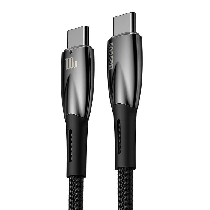 USB-C cable for USB-C Baseus Glimmer Series 100W 1m (Black) - USB-C to USB-C<<<USB cables<<<GSM