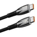 USB-C cable for USB-C Baseus Glimmer Series 100W 1m (Black) - USB-C to USB-C<<<USB cables<<<GSM