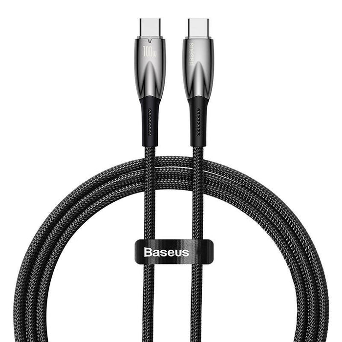 USB-C cable for USB-C Baseus Glimmer Series 100W 1m (Black) - USB-C to USB-C<<<USB cables<<<GSM