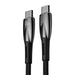 USB-C cable for USB-C Baseus Glimmer Series 100W 2m (Black) - USB-C to USB-C<<<USB cables<<<GSM