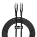 USB-C cable for USB-C Baseus Glimmer Series 100W 2m (Black) - USB-C to USB-C<<<USB cables<<<GSM