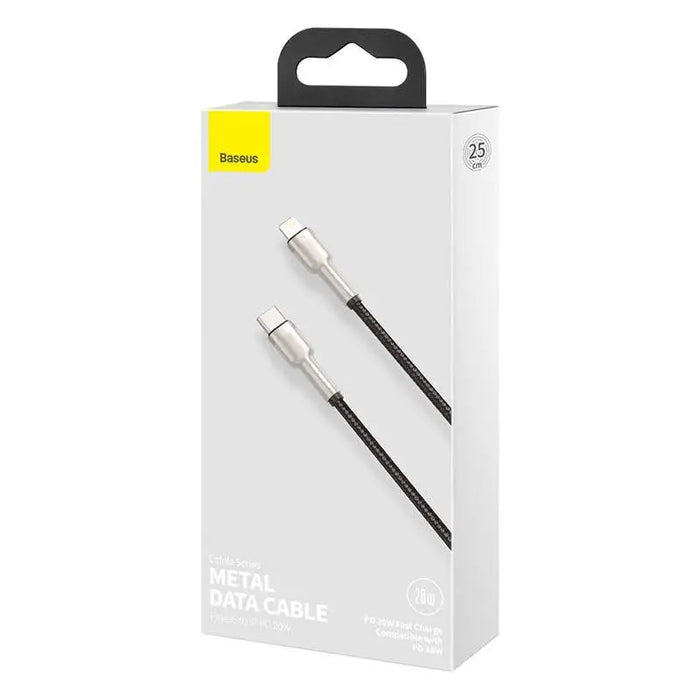 USB-C cable for Lightning Baseus Cafule PD 20W 0,25m (black) - USB-C to Lightning<<<USB cables<<<GSM