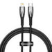 USB-C cable for Lightning Baseus Glimmer Series 20W 1m (Black) - USB-C to Lightning<<<USB cables<<<GSM