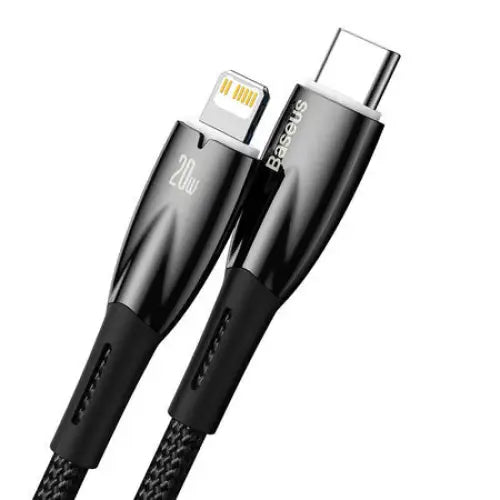 USB-C cable for Lightning Baseus Glimmer Series 20W 1m (Black) - USB-C to Lightning<<<USB cables<<<GSM