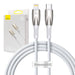 USB-C cable for Lightning Baseus Glimmer Series 20W 1m (White) - USB-C to Lightning<<<USB cables<<<GSM