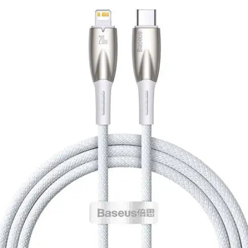 USB-C cable for Lightning Baseus Glimmer Series 20W 1m (White) - USB-C to Lightning<<<USB cables<<<GSM
