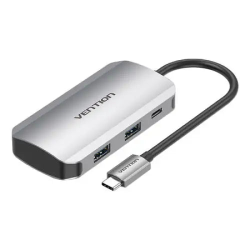 USB-C Docking Station to 4x USB3.0 PD 0.15m Vention TNBHB (gray) - Docking stations<<<IT Accessories<<<InnproXML&&&HUB