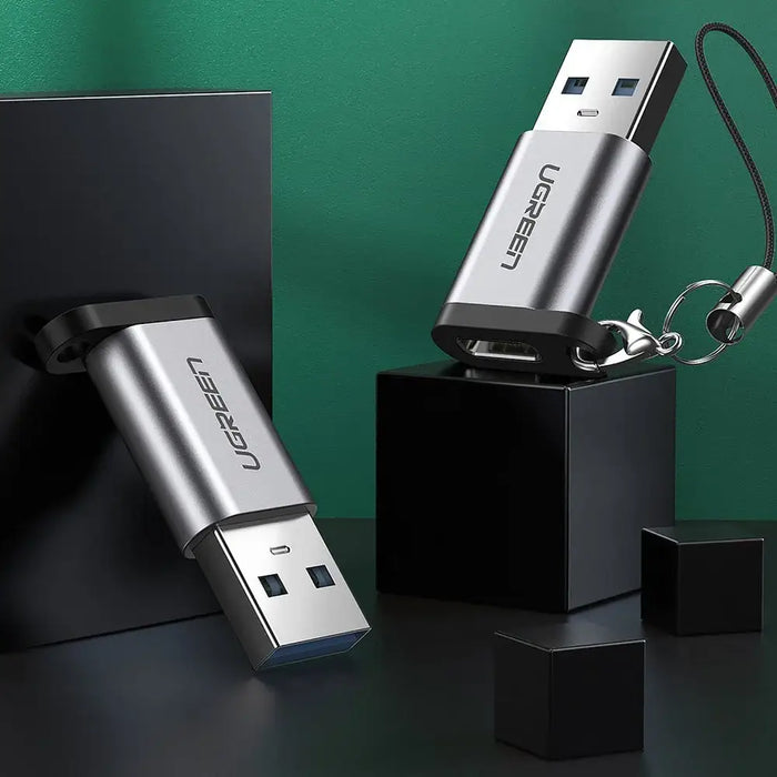 USB C (female) - USB (male) adapter Ugreen US276 USB 5Gb/s - gray - Other cell phone equipment<<<HurtelXML