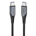 USB-C to USB-C 100W Vention TAHHD 5A 0.5m USB 3.1 Gen2 4K cable (gray) - USB-C to USB-C<<<USB cables<<<GSM