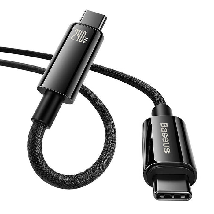 USB-C to USB-C cable Baseus Tungsten Gold 240W 2 m (black) - USB-C to USB-C<<<USB cables<<<GSM