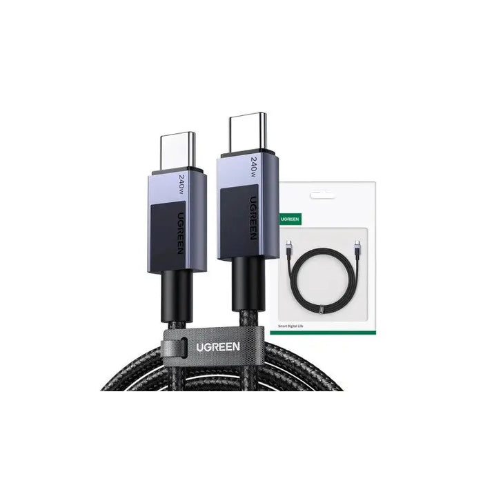USB-C TO USB-C DATA AND CHARGING CABLE 240W PD 3.1 – 2m (LP513) UGREEN - GRAY - Кабели за мобилни