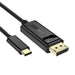 USB-C to Display Port cable Choetech XCP-1801BK unidirectional 4K 1.8m (black) - Video cables<<<Cables<<<IT