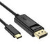 USB-C to Display Port cable Choetech XCP-1801BK unidirectional 4K 1.8m (black) - Video cables<<<Cables<<<IT