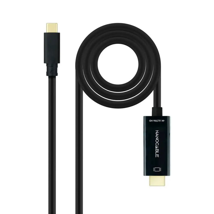 USB-C to HDMI Cable NANOCABLE 10.15.5102 1,8 m Black - Компютър Кабели и адаптери<<<Компютри|