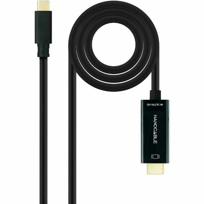 USB-C to HDMI Cable NANOCABLE 10.15.5105 5 m Black - Адаптери<<<Компютър Кабели и адаптери<<<Компютри|