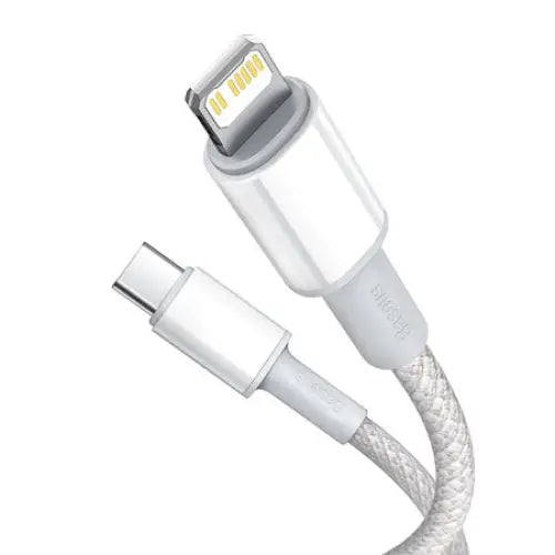 USB-C to Lightning Baseus High Density Braided Cable 20W PD 2m (white) - USB-C to Lightning<<<USB cables<<<GSM