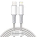 USB-C to Lightning Baseus High Density Braided Cable 20W PD 2m (white) - USB-C to Lightning<<<USB cables<<<GSM