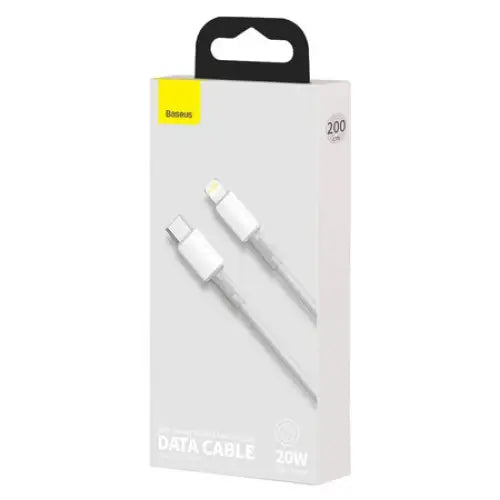 USB-C to Lightning Baseus High Density Braided Cable 20W PD 2m (white) - USB-C to Lightning<<<USB cables<<<GSM