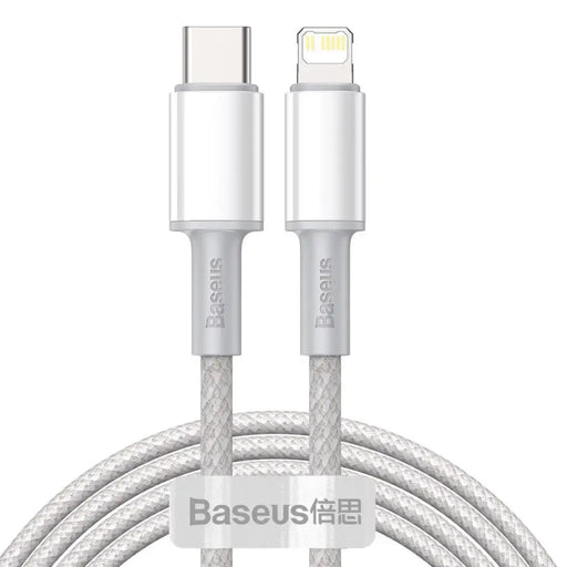 USB-C to Lightning Baseus High Density Braided Cable 20W PD 2m (white) - USB-C to Lightning<<<USB cables<<<GSM