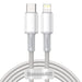 USB-C to Lightning Baseus High Density Braided Cable 20W PD 2m (white) - USB-C to Lightning<<<USB cables<<<GSM