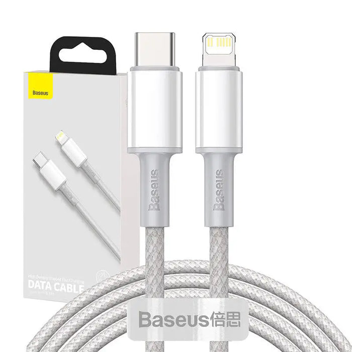 USB-C to Lightning Baseus High Density Braided Cable 20W PD 2m (white) - USB-C to Lightning<<<USB cables<<<GSM