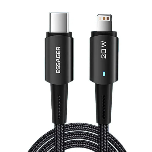 USB-C to Lightning cable Essager EXCTL-CG01 20W 1m (black) - USB to Lightning<<<USB cables<<<GSM Accessories<<<InnproXML