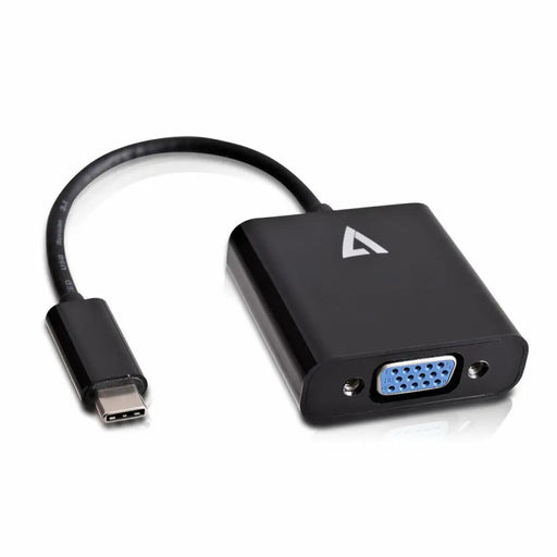 USB C to VGA Adapter V7 V7UCVGA-BLK-1E Black - Компютър Кабели и адаптери<<<Компютри|
