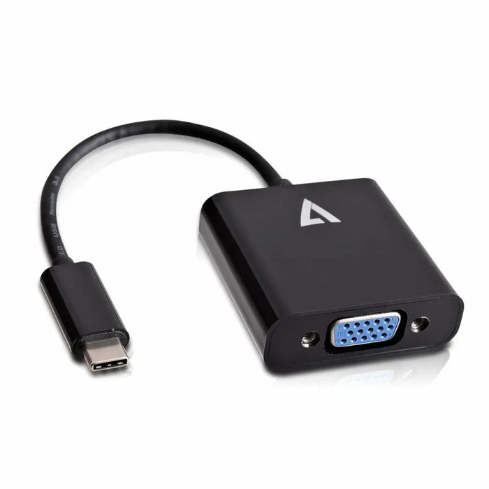 USB C to VGA Adapter V7 V7UCVGA-BLK-1E Black - Компютър Кабели и адаптери<<<Компютри|
