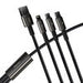 USB cable 3in1 Baseus Tungsten Gold USB to micro USB / USB-C / Lightning 3.5A 1.5m (black) - Combo Cables<<<USB