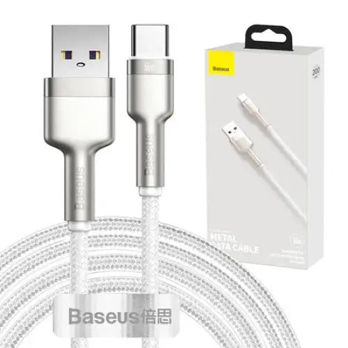 USB cable for USB-C Baseus Cafule 66W 2m (white) - USB to USB-C<<<USB cables<<<GSM Accessories<<<InnproXML