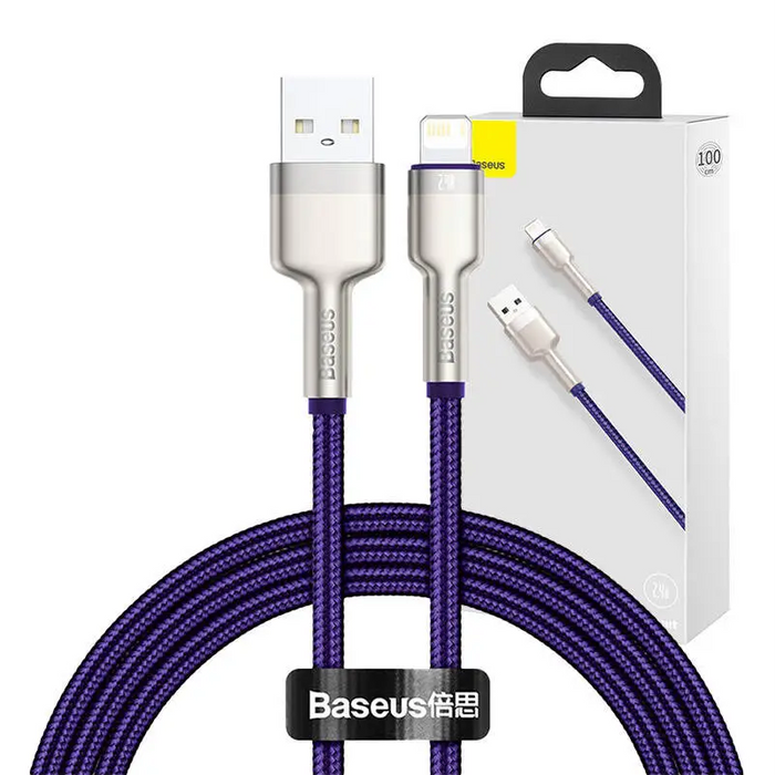 USB cable for Lightning Baseus Cafule 2.4A 1m (purple) - USB to Lightning<<<USB cables<<<GSM Accessories<<<InnproXML