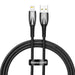 USB cable for Lightning Baseus Glimmer Series 2.4A 1m (Black) - USB to Lightning<<<USB cables<<<GSM