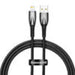 USB cable for Lightning Baseus Glimmer Series 2.4A 1m (Black) - USB to Lightning<<<USB cables<<<GSM