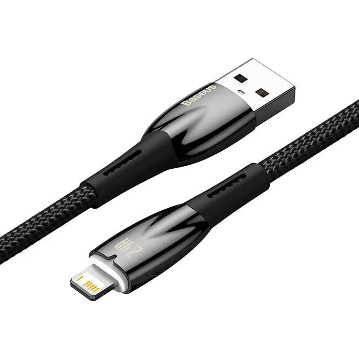 USB cable for Lightning Baseus Glimmer Series 2.4A 2m (Black) - USB to Lightning<<<USB cables<<<GSM