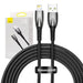 USB cable for Lightning Baseus Glimmer Series 2.4A 2m (Black) - USB to Lightning<<<USB cables<<<GSM