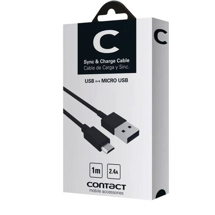 USB Cable to Micro USB Contact 1 m Black - Електроника Телефони и таблети<<<Компютри| Електроника<<<BigBuy&&&USB