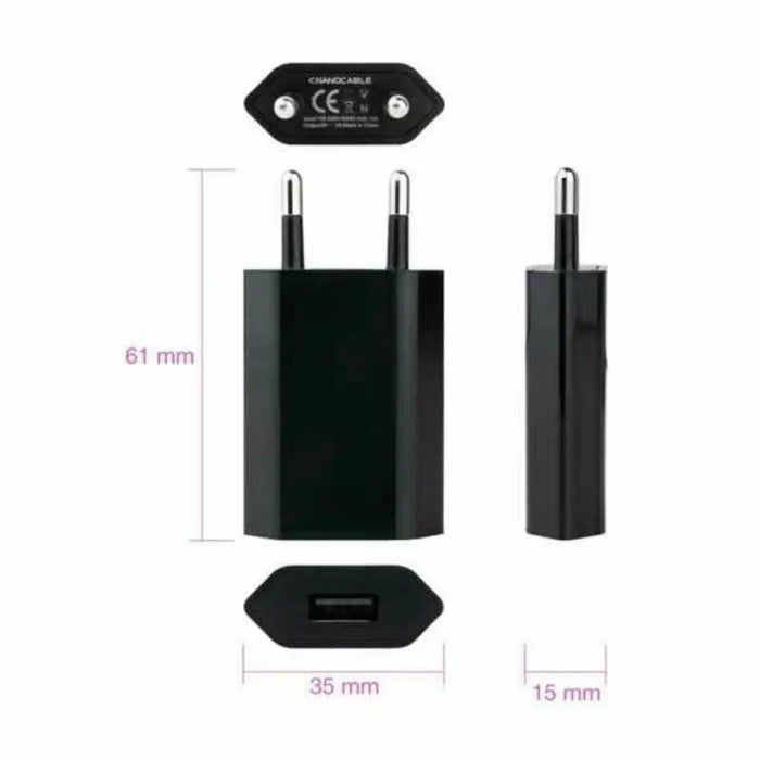 Usb Charger TooQ 10.10.2002 Black 5 W - Електроника Телефони и таблети<<<Компютри| Електроника<<<BigBuy&&&USB зарядни и