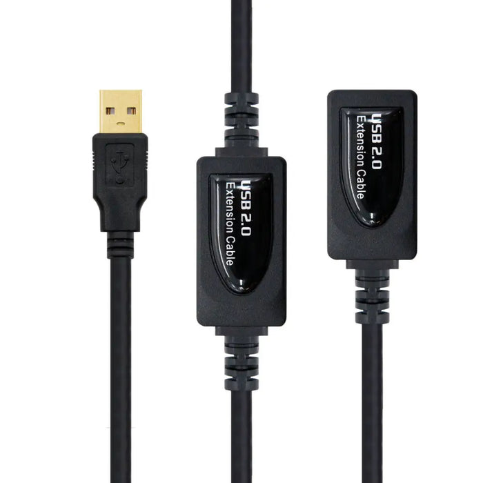 USB Extension Cable NANOCABLE 10.01.0213 Black 15 m - Компютър Кабели и адаптери<<<Компютри| Електроника<<<BigBuy&&&USB