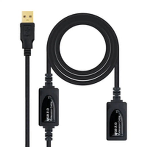 USB Extension Cable NANOCABLE 10.01.0213 Black 15 m - Компютър Кабели и адаптери<<<Компютри| Електроника<<<BigBuy&&&USB