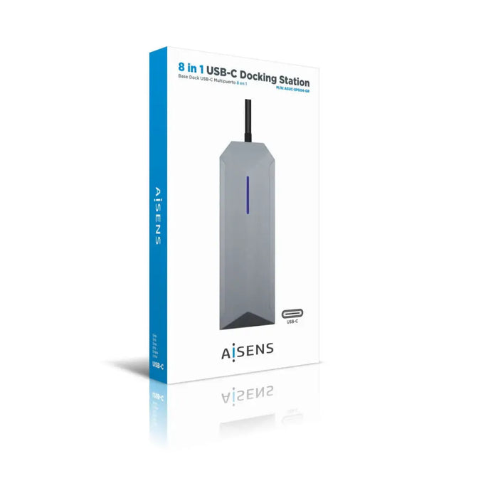 USB Hub Aisens ASUC-8P004-GR Grey 100 W 4K Ultra HD (1 Unit) - Компютър Мрежи и компоненти<<<Компютри|