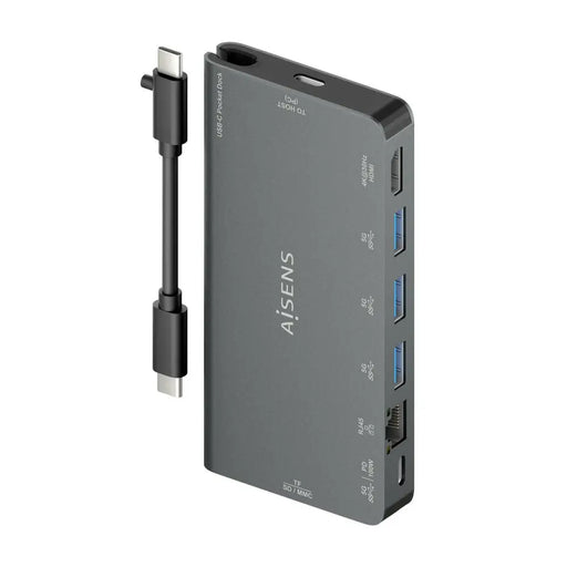 USB Hub Aisens ASUC-8P015-GR Grey (1 Unit) - Компютър Мрежи и компоненти<<<Компютри| Електроника<<<BigBuy&&&HUB