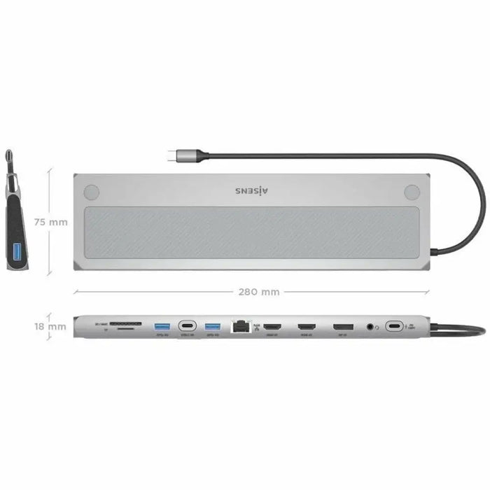 USB Hub Aisens Black 100 W 50 W - Компютър Мрежи и компоненти<<<Компютри| Електроника<<<BigBuy&&&HUB USB<<<Компютър