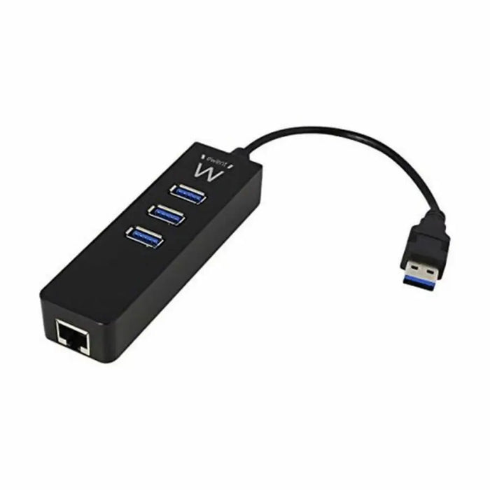 USB Hub Ewent AAOAUS0127 3 x USB 3.1 RJ45 Plug and Play - Компютър Мрежи и компоненти<<<Компютри|