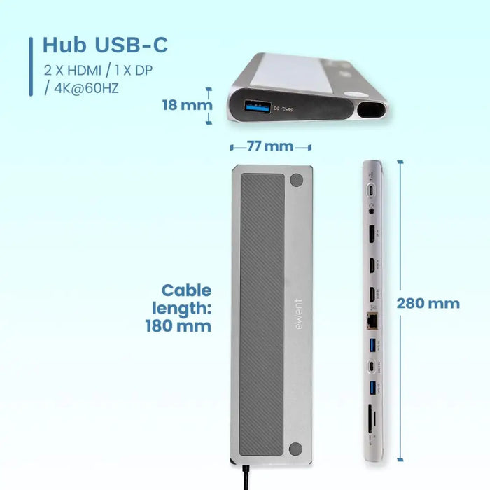 USB Hub Ewent EW1150 Grey - Компютър Мрежи и компоненти<<<Компютри| Електроника<<<BigBuy&&&HUB USB<<<Компютър Мрежи и