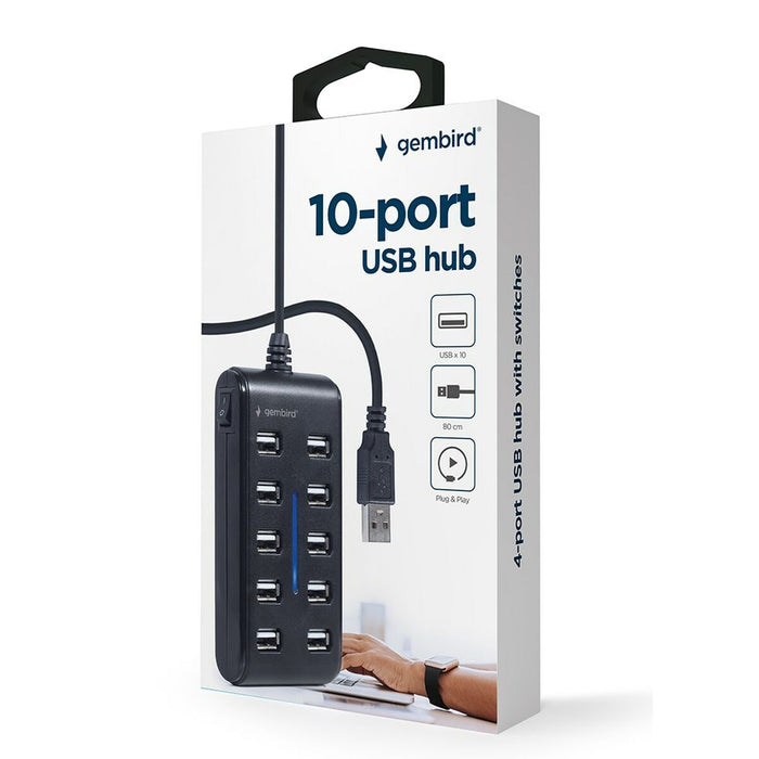 USB Hub GEMBIRD UHB-U2P10P-01 - HUB USB<<<Компютър Мрежи и компоненти<<<Компютри| Електроника<<<BigBuy&&&USB