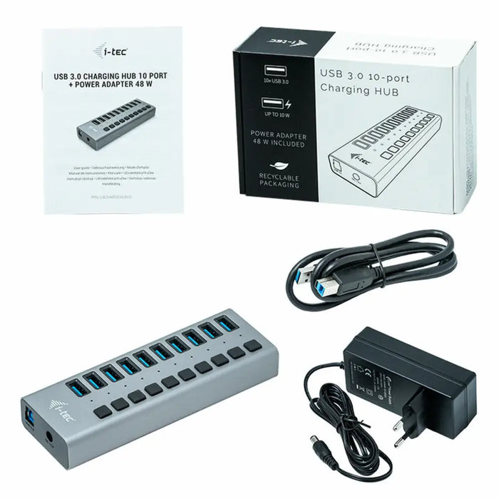 USB Hub i-Tec U3CHARGEHUB10 - Компютър Мрежи и компоненти<<<Компютри| Електроника<<<BigBuy&&&HUB USB<<<Компютър Мрежи и