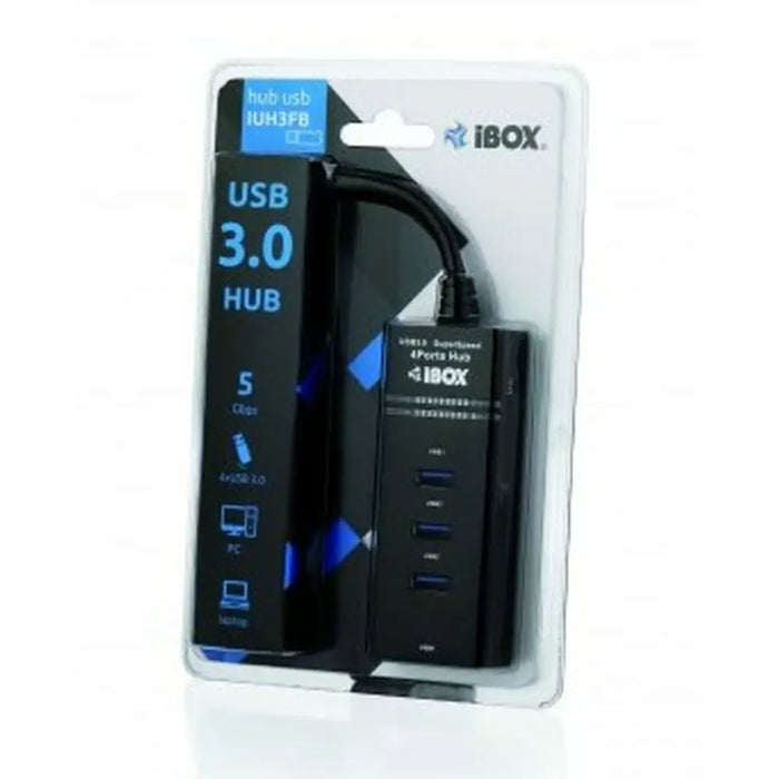 USB Hub Ibox IUH3FB Black - HUB USB<<<Компютър Мрежи и компоненти<<<Компютри| Електроника<<<BigBuy&&&USB