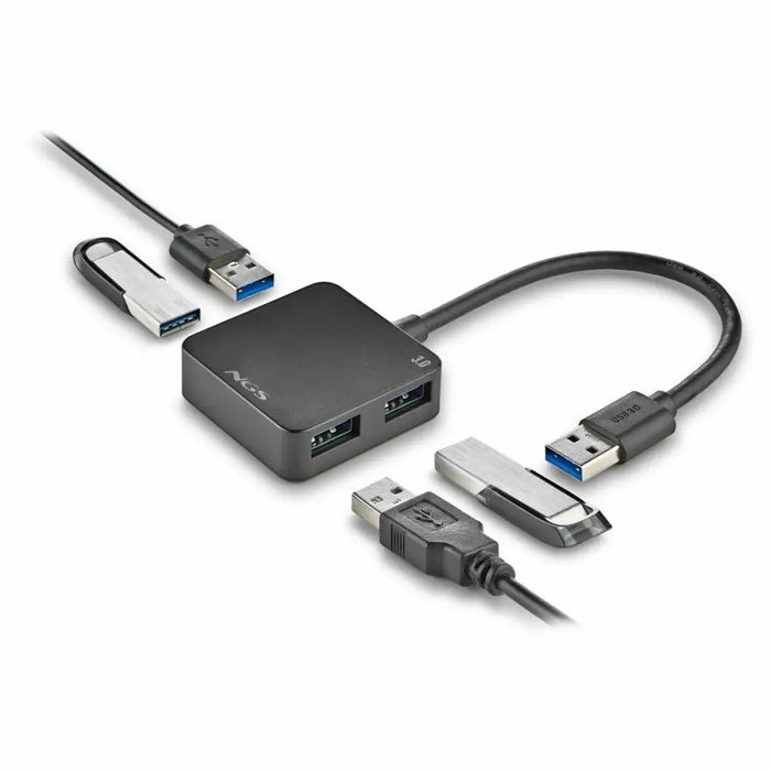 USB Hub NGS IHUB3.0TINY Black - Компютър Мрежи и компоненти<<<Компютри| Електроника<<<BigBuy&&&HUB USB<<<Компютър Мрежи